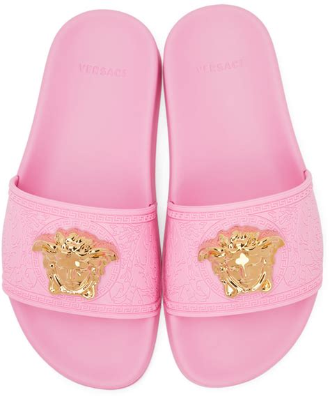 versace slide sandals pink|Versace pink platform heels.